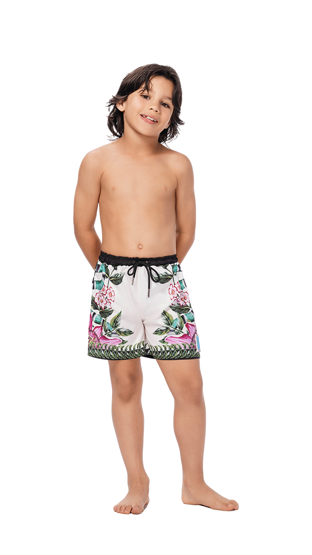 Liam Herbalist Swim Trunks Kids by Ola Azul